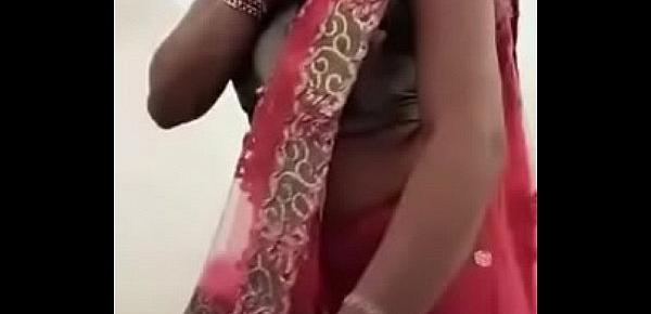  Swathi naidu romantic saree change part-1